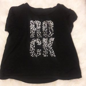 ROCK black studded T